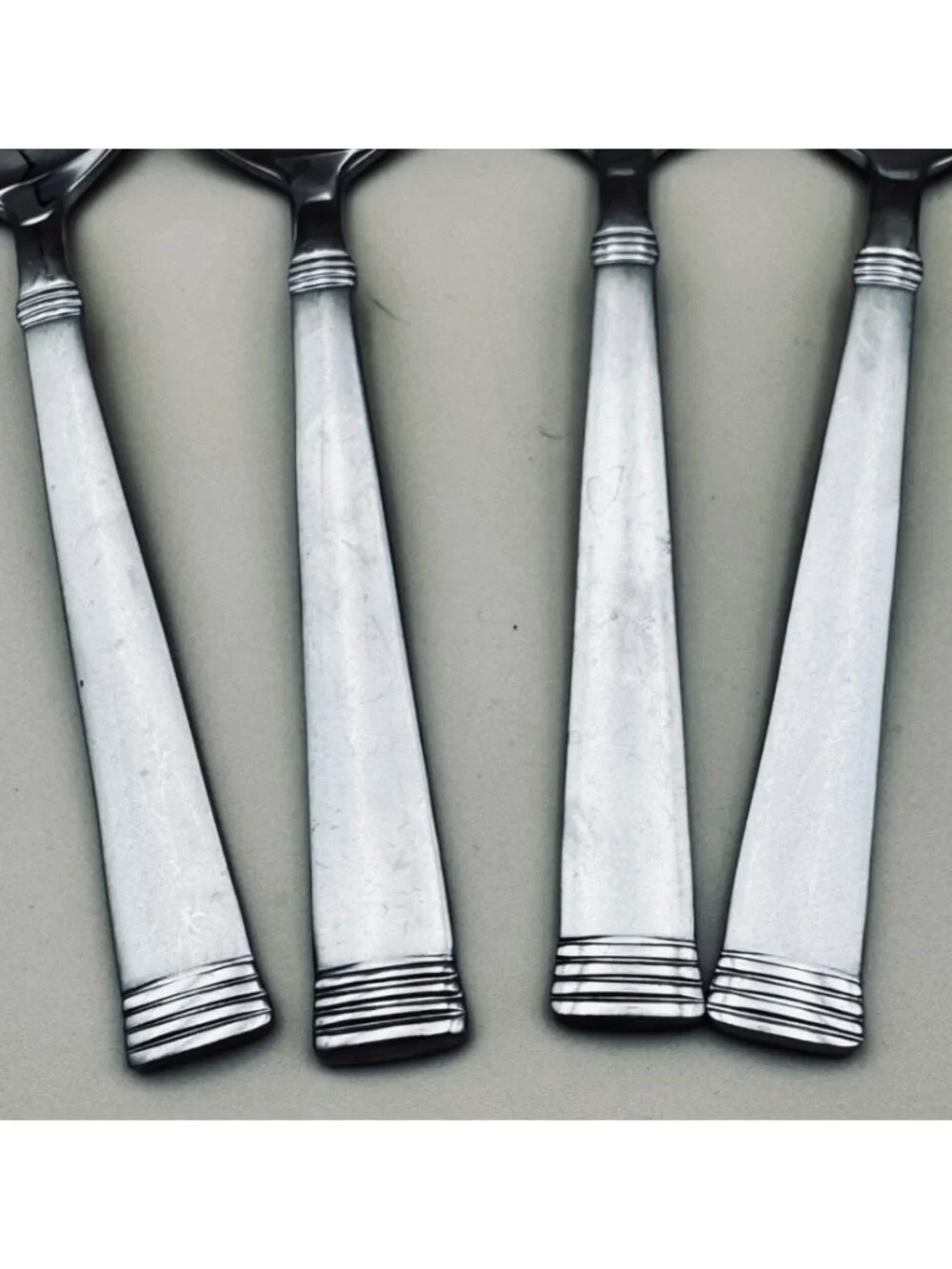 4 Wallace Stainless NAPOLI FROST Oval Soup Spoons 18/10 Flatware Set
